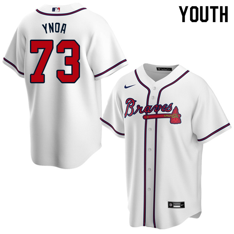 Nike Youth #73 Huascar Ynoa Atlanta Braves Baseball Jerseys Sale-White